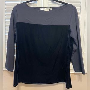 Max Studio - 3/4 sleeves navy blue blouse (Small)